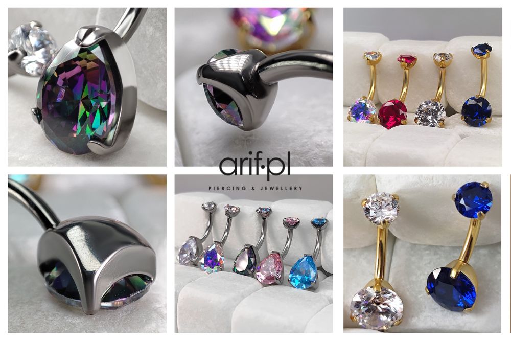 Ttyanowe kolczyki do pępka od arif.pl
